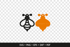 Layered Bee Earring SVG Laser Cut File, Bee Jewelry Template Product Image 2