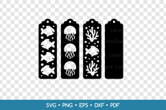Two Layered Sea Bookmarks SVG Cut Files, Summer Papercut Product Image 2