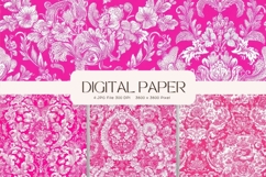Damask Pattern Background Vintage Wallpaper Digital Paper_1 Product Image 1