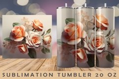 3d Flower Sublimation Tumbler | 3d Tumbler Wrap Product Image 3
