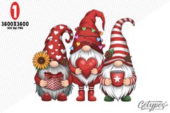 Valentine Gnome Sublimation Clipart - High Quality Design Product Image 4