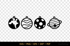 Planets Earrings SVG Cut Files, Space Jewelry Template Product Image 2
