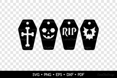 Coffin Shaped Halloween Gift Tags SVG Cut Files Product Image 2