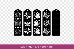 4 Butterfly Bookmarks SVG, Butterfly Papercut Template SVG Product Image 2