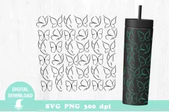 ButterflyTumbler design svg, Full Wrap, floral svg, Summer Product Image 2
