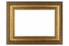 BUNDLE Golden mockup canvas frames isolated on white Product Image 10