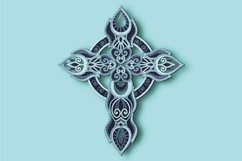 Cross multilayer 3D SVG/ Cross 3D mandala Product Image 3