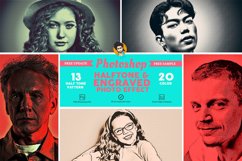 Halftone &amp; Engraved Photo Effects Product Image 1