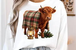 Highland Cow Christmas Clipart Product Image 3