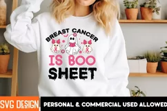 Breast cancer is boo sheet Breast cancer sublimation design Product Image 2