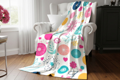 blanket on modern chair mockup Product Image 3