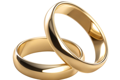 gold rings, transparent background Product Image 1
