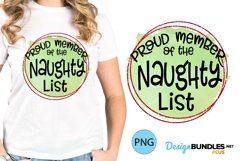 Christmas Sublimation | Naughty List Christmas Shirt Product Image 1