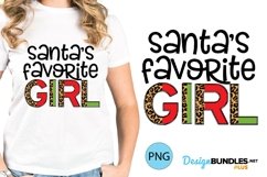 Christmas Sublimation | Santas Favorite Girl Christmas Shirt Product Image 1