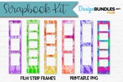 Tie Dye Filmstrip Frames | Summer Scrapbook Frames Product Image 1