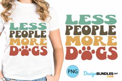 Less People More Dogs Sublimation | Retro Dog Sublimation Product Image 1