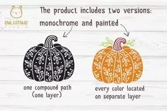 Floral Pumpkin svg, Thanksgiving Floral Decor Product Image 2
