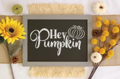 Hey Pumpkin SVG Cut File - Fall Farmhouse SVG PNG DXF EPS Product Image 3