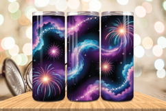 Festive Happy New Year Tumbler Wrap 2026: 20oz Skinny Tumble Product Image 1