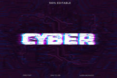 Cyber Glitch Text Effect Photoshop Template Product Image 1