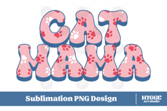 American Cat Mama Papa 4th of July USA Paw DTF PNG Bundle Product Image 2