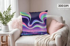 Happy New Year PNG Pillow, Festive New Year&#039;s Eve 2026 PNG Product Image 1