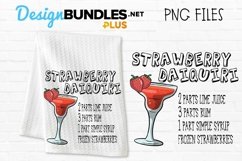 Strawberry Daiquiri Cocktail Recipe Sublimation Design Product Image 1