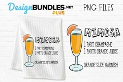 Mimosa Cocktail Recipe Sublimation Design Product Image 1