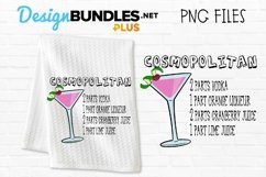 Cosmopolitan Cocktail Recipe Sublimation Design Product Image 1