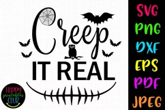 Creep it Real Halloween SVG I Halloween Cut File Product Image 1