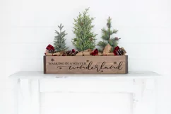 Christmas Sign SVG - Walking In A Winter Wonderland Product Image 1
