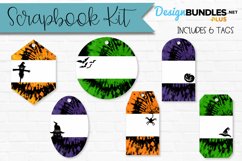 Halloween Tie Dye Scrapbook Tags Product Image 1
