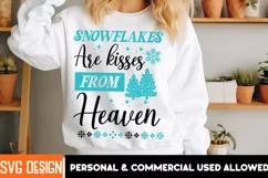 Snowflakes Are kisses From Heaven SVG Cut File,Christmas SVG Product Image 2