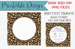 Cheetah Baby Stats Sublimation Product Image 1