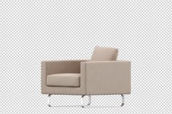 Isometric Arm Chair 3D isolated render Product Image 1