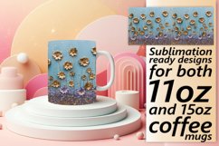 Sparkling Leopard Floral Mug Design Product Image 1