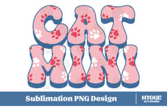 American Cat Mini 4th of July USA Paw DTF PNG Sublimation Product Image 1