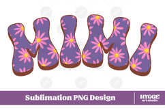 mimi Png Retro Flowers Mother&#039;s Day Floral Mom Sublimation Product Image 1
