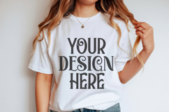 White Gildan 18000 Mockup, Sweatshirt Crewneck Mockups Product Image 1