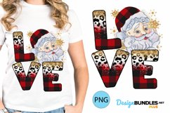 LOVE Santa Sublimation Design Christmas Tshirt Product Image 1