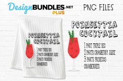 Poinsettia Cocktail Recipe Christmas Sublimation Design Product Image 1