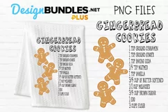 Gingerbread Cookies Recipe Christmas Sublimation Product Image 1