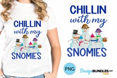 Funny Winter Sublimation Design Snowman Chillin Snomies Product Image 1