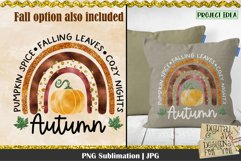 Boho Fall Rainbow | Autumn Rainbow | Sublimation clipart Product Image 1