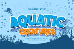 Editable text effect, Aquatic text effect Product Image 1