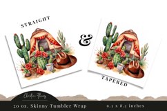 Watercolor Western Camping Tumbler Wrap PNG Product Image 3