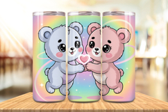 Valentine’s Day Teddy Bear Couple Tumbler Wrap PNG Big Bundl Product Image 7