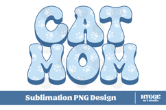 American Cat Mom 4th of July USA Paw DTF PNG Sublimation Product Image 1