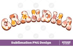 grandma Png Retro Flowers Mother&#039;s Day Floral Mom Sublimatio Product Image 1