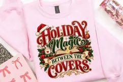 Holiday Magic Between the Covers PNG, Christmas Book Lover Product Image 3